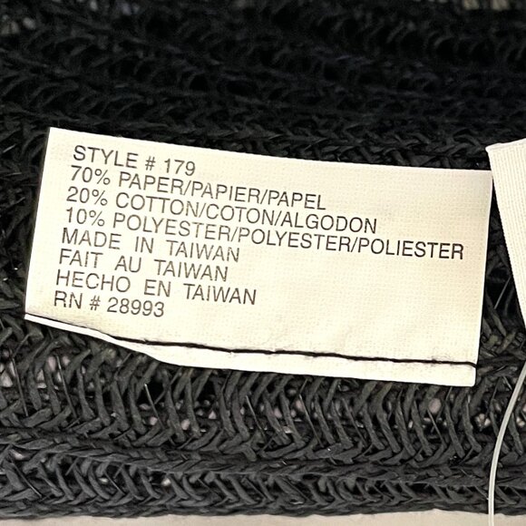 NWT BETMAR New York Black Packable Floppy Sun Hat #179 - Picture 5 of 5